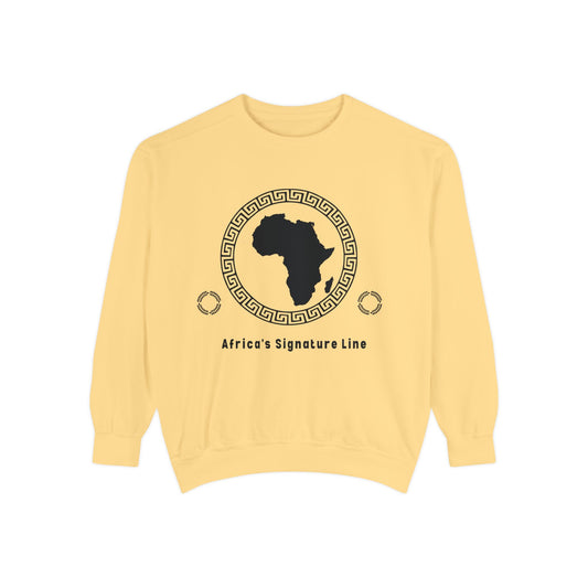 A Map Graphic Sweatshirt — "Africa's Signature Line" Crewneck