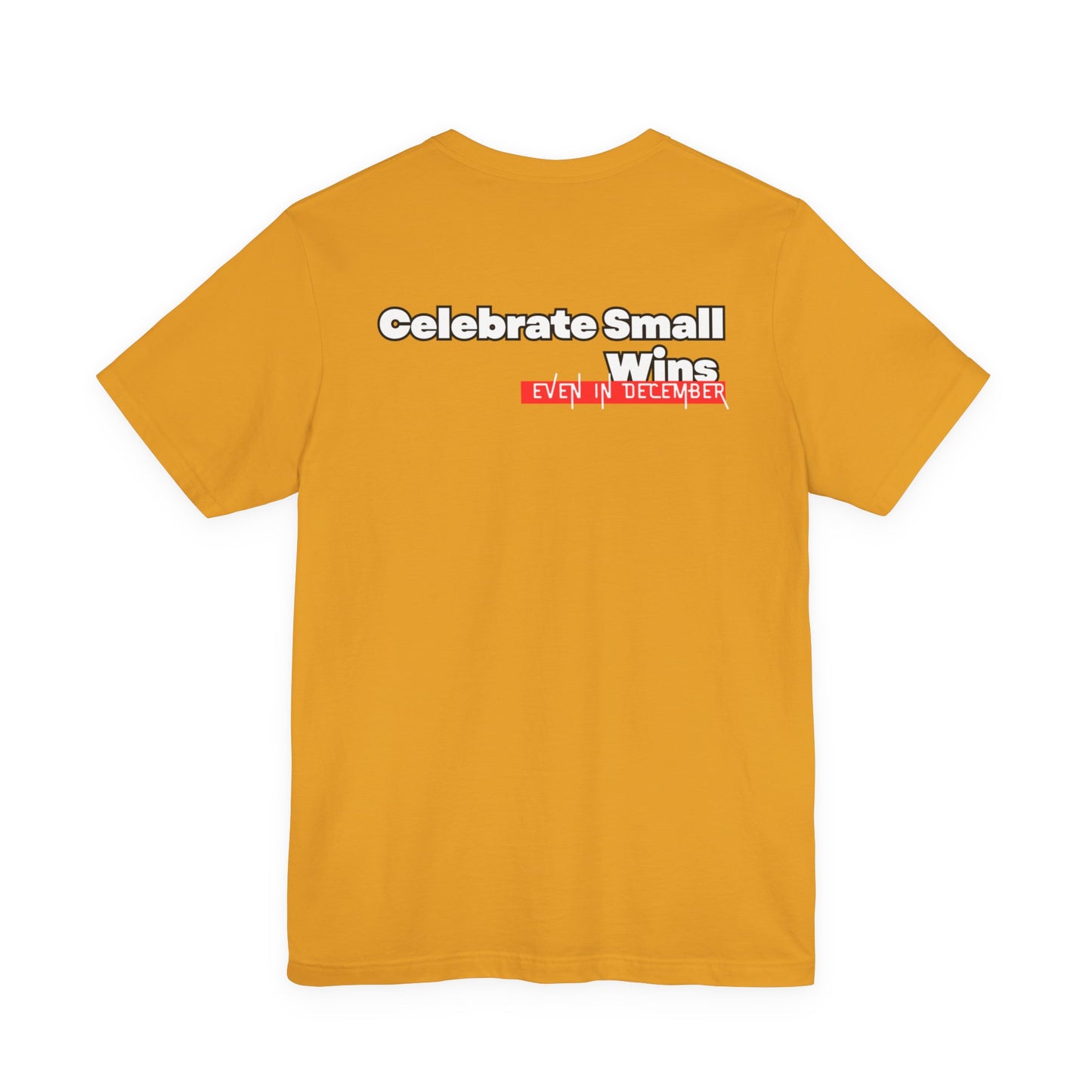 Celebrate Small Wins T-Shirt — Inspirational 'Wins' Sunset Tee