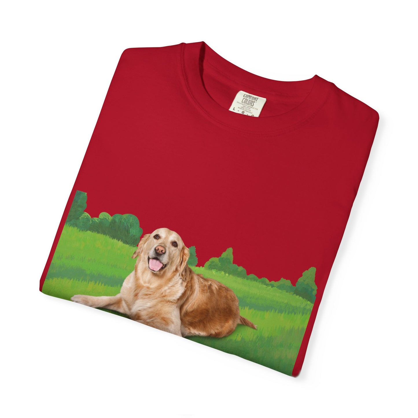 Golden Retriever Graphic T-Shirt — "Born to Lead" Dog Lover Tee