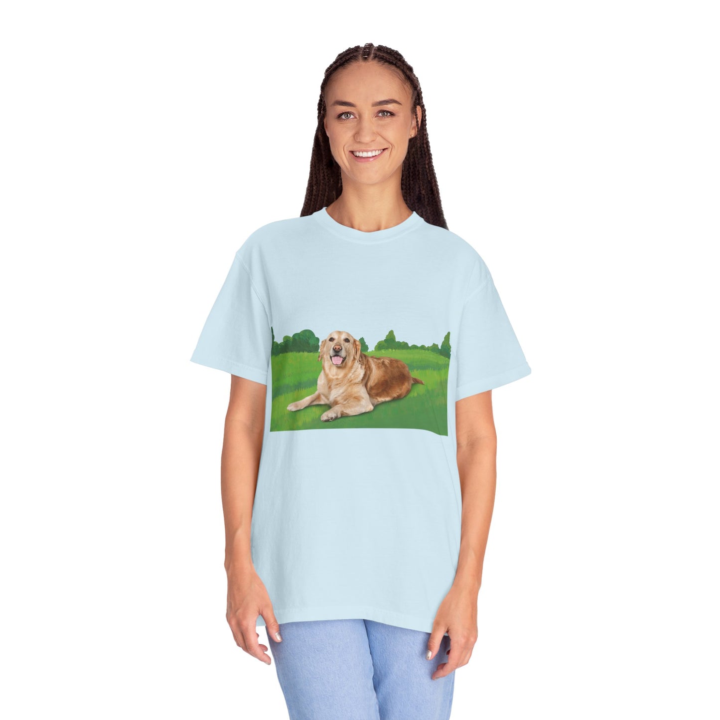 Golden Retriever Graphic T-Shirt — "Born to Lead" Dog Lover Tee