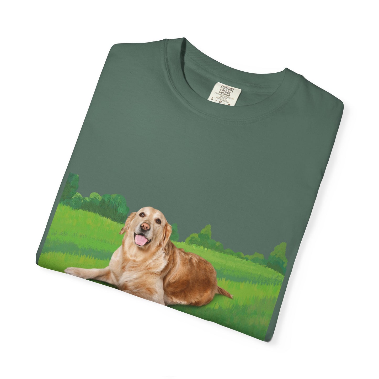 Golden Retriever Graphic T-Shirt — "Born to Lead" Dog Lover Tee