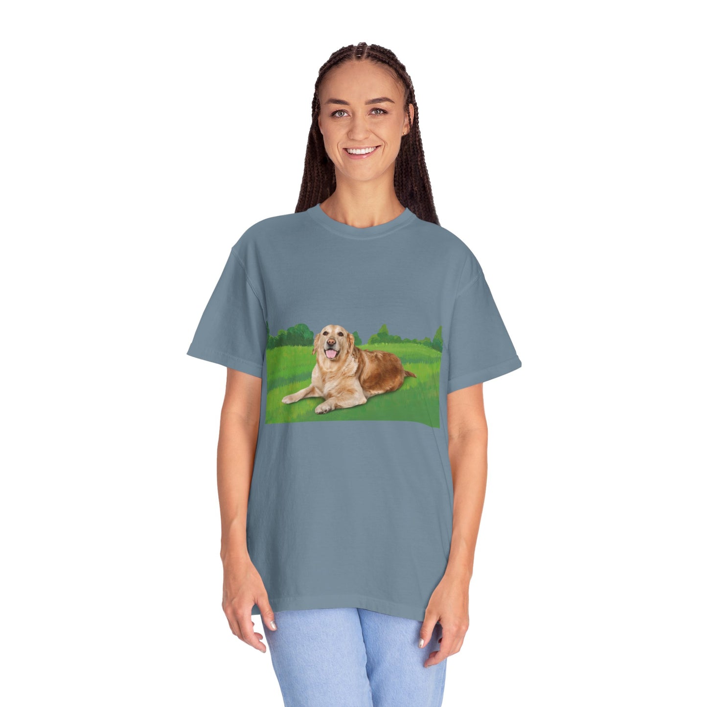Golden Retriever Graphic T-Shirt — "Born to Lead" Dog Lover Tee