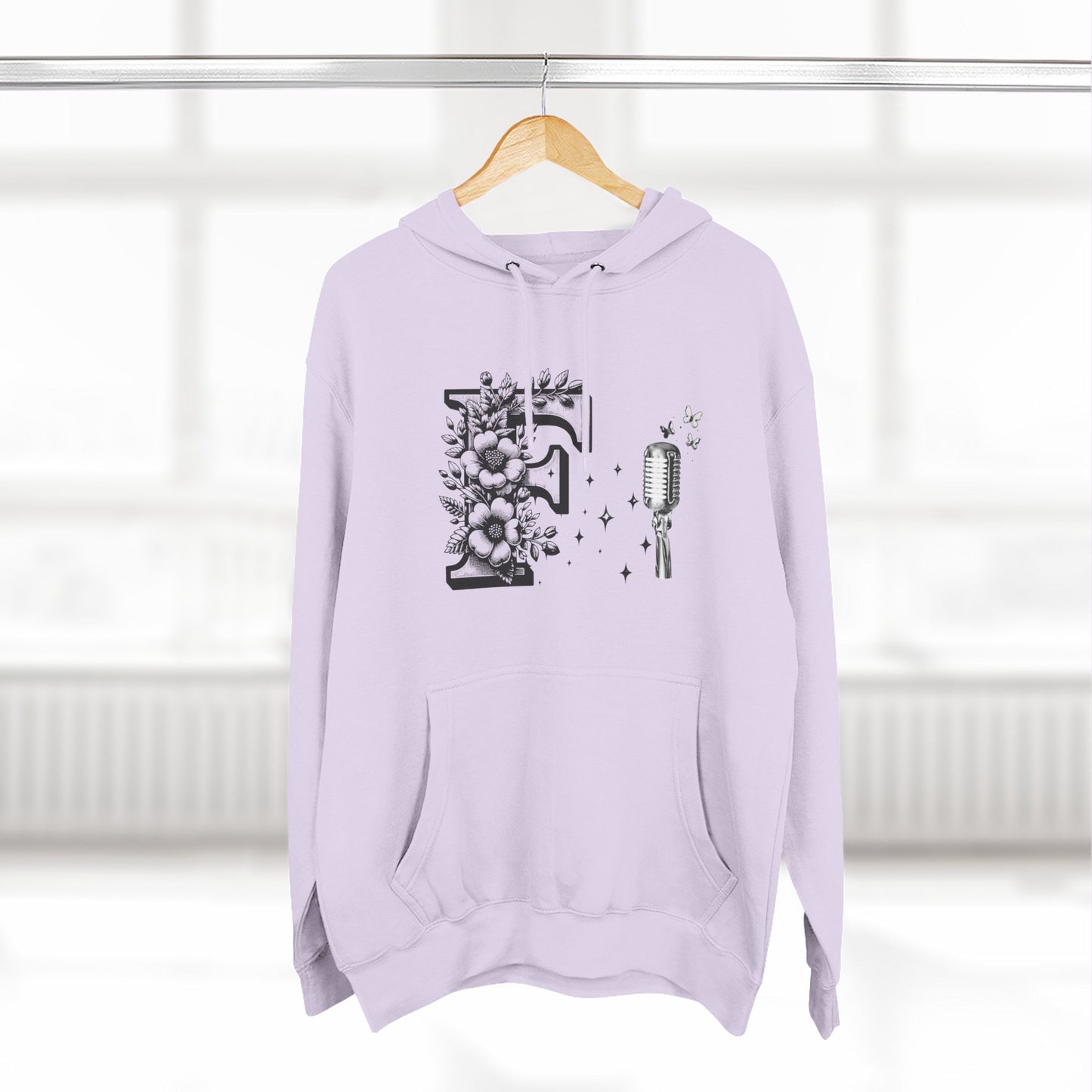 Minimalist Line Art Hoodie — "Art Lives in Simplicity" Fleece Pullover