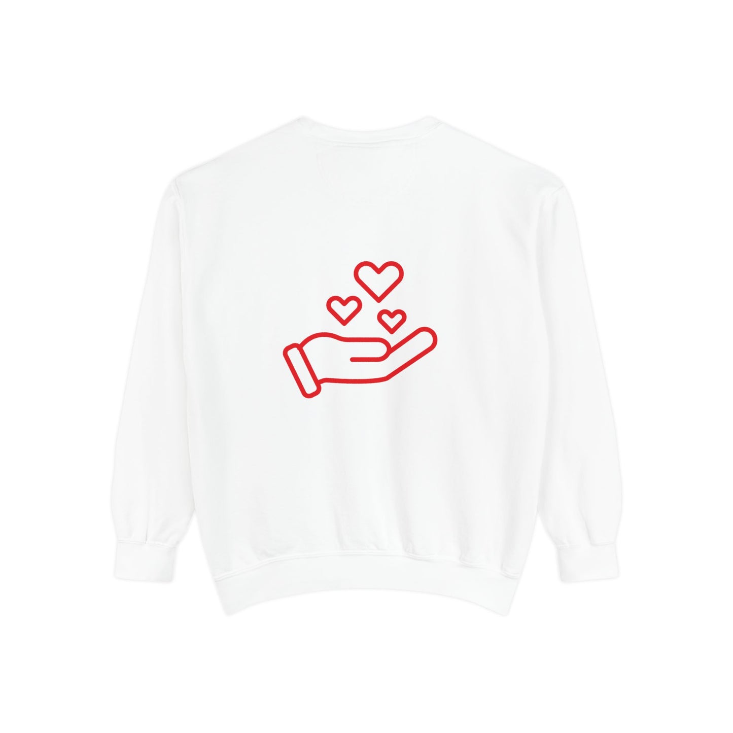 Christian Graphic Sweatshirt — "GRACE: God’s Redemption and Christ’s Expense" with Heart Hand Back Embroidery