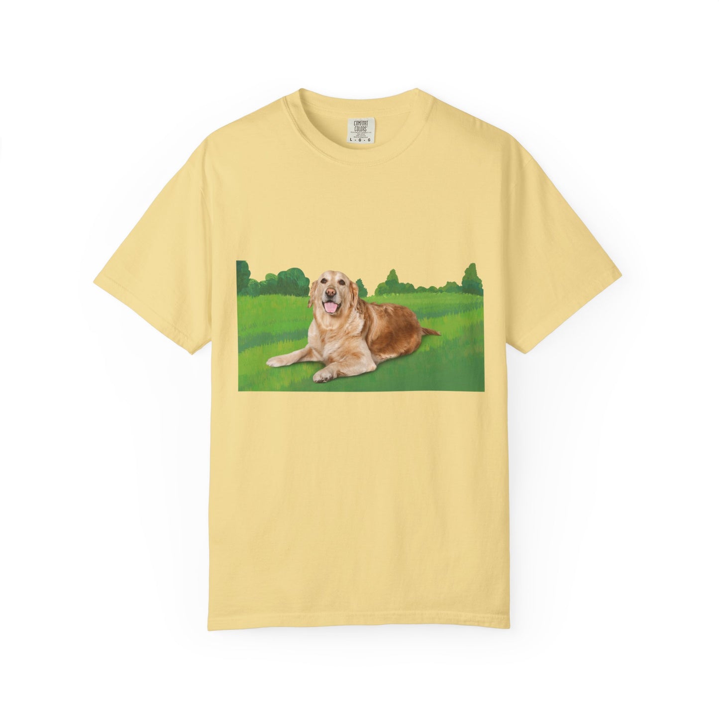 Golden Retriever Graphic T-Shirt — "Born to Lead" Dog Lover Tee