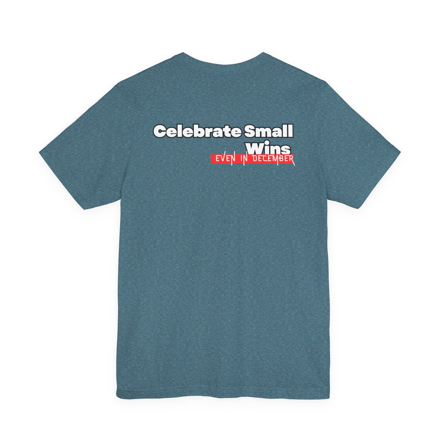 Celebrate Small Wins T-Shirt — Inspirational 'Wins' Sunset Tee