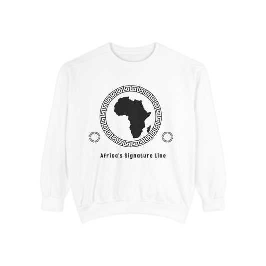 A Map Graphic Sweatshirt — "Africa's Signature Line" Crewneck