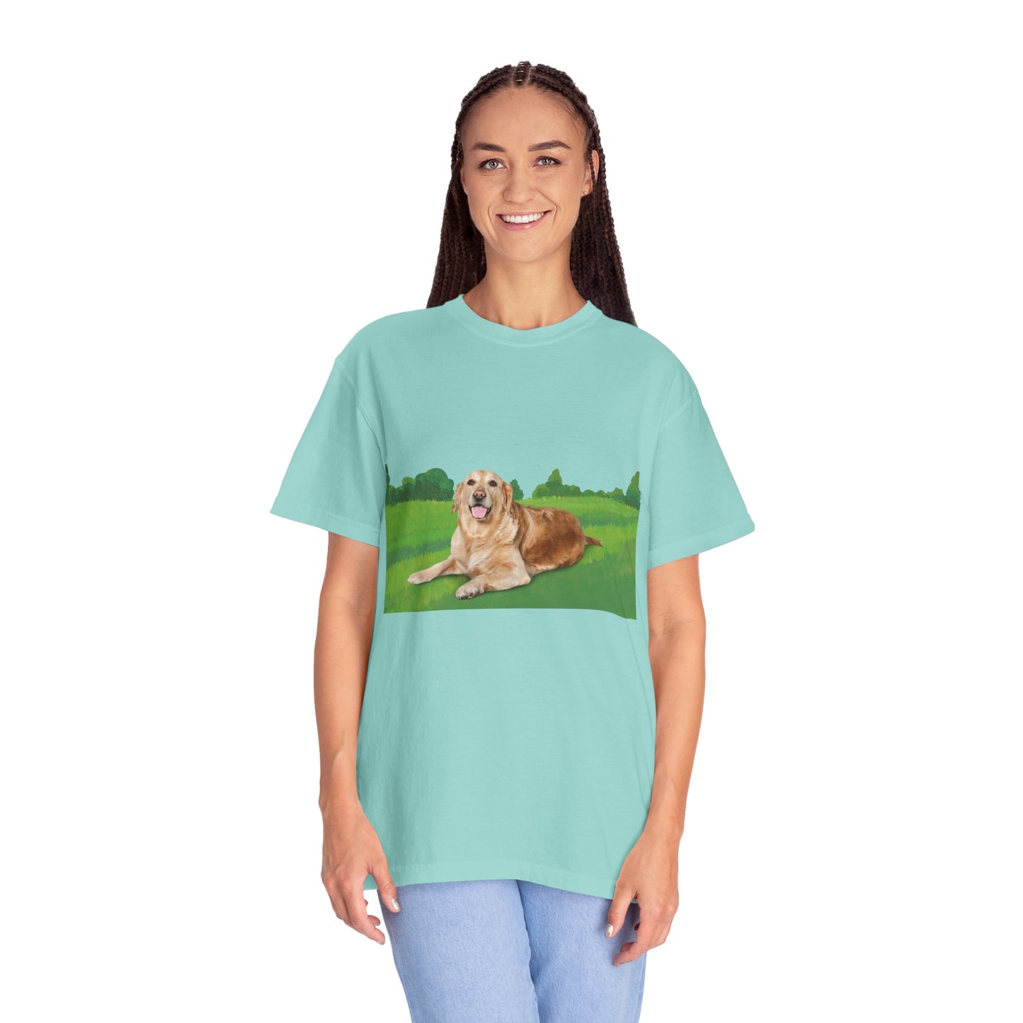 Golden Retriever Graphic T-Shirt — "Born to Lead" Dog Lover Tee