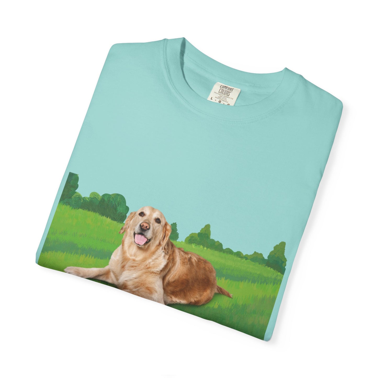 Golden Retriever Graphic T-Shirt — "Born to Lead" Dog Lover Tee