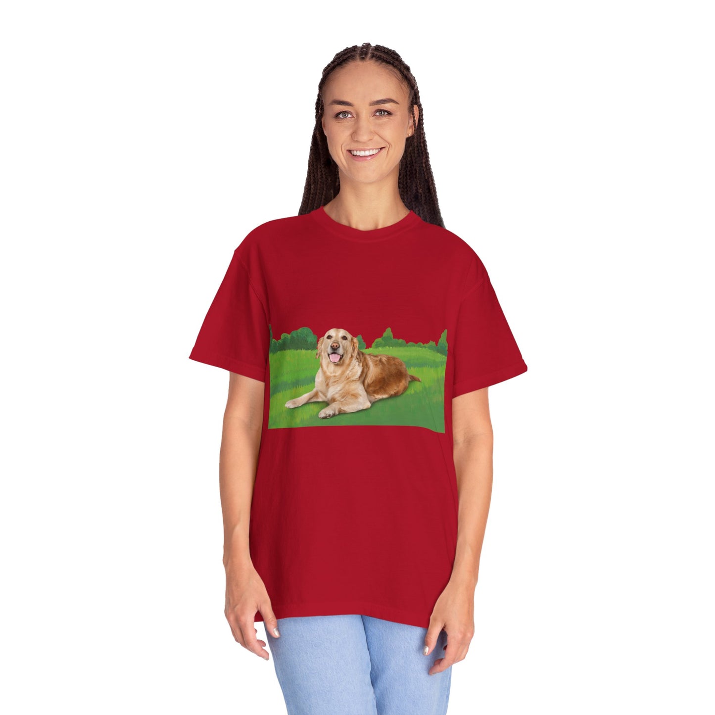 Golden Retriever Graphic T-Shirt — "Born to Lead" Dog Lover Tee