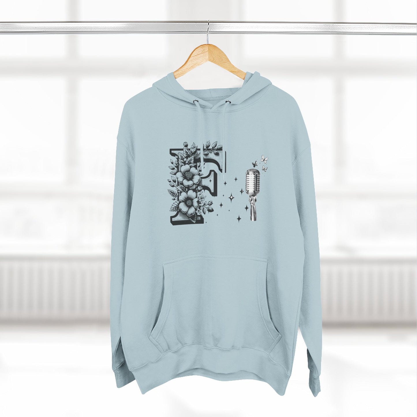 Minimalist Line Art Hoodie — "Art Lives in Simplicity" Fleece Pullover