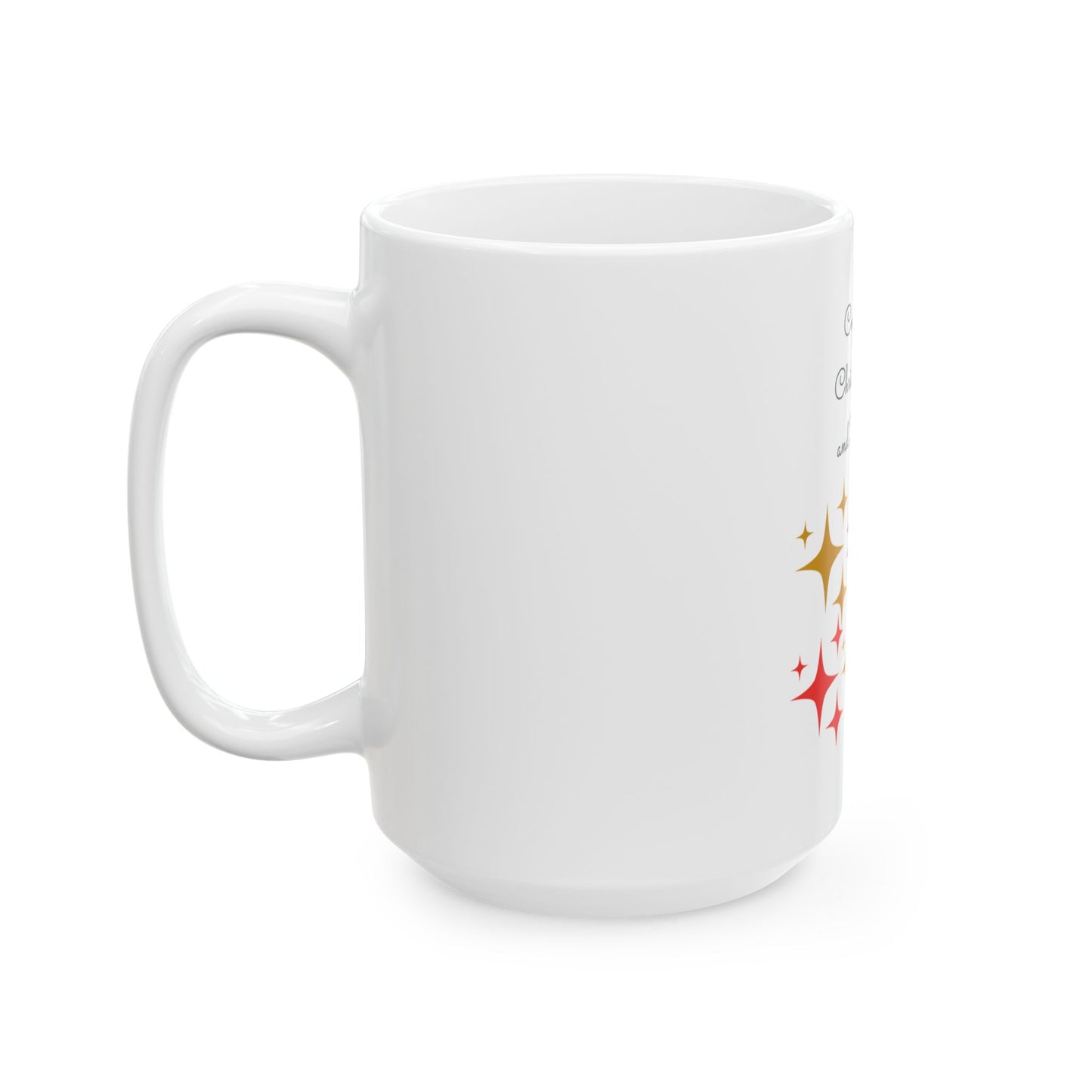 Cozy Nights, Christmas Lights and Hot Coffee Ceramic Mug — Holiday Sparkle Coffee Cup (11oz/15oz)