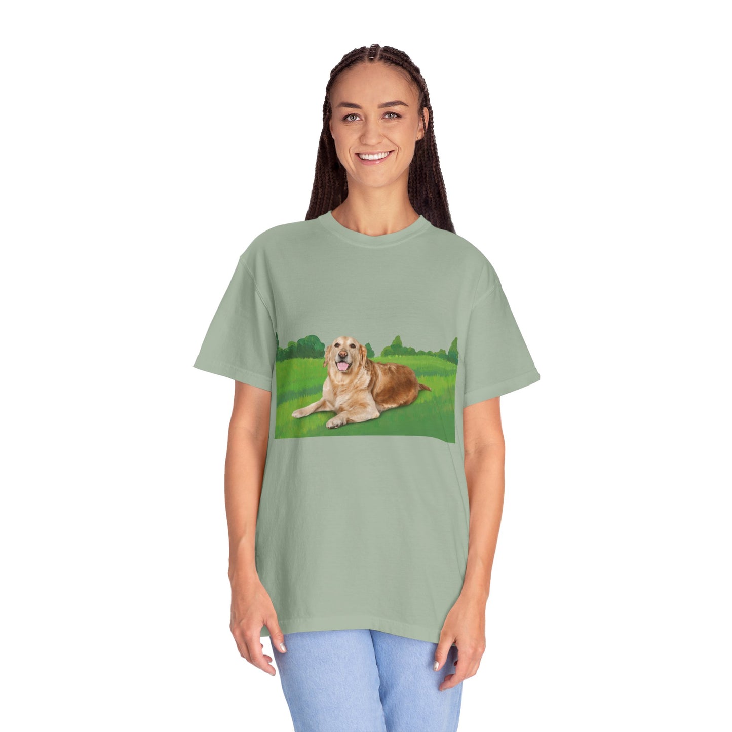 Golden Retriever Graphic T-Shirt — "Born to Lead" Dog Lover Tee