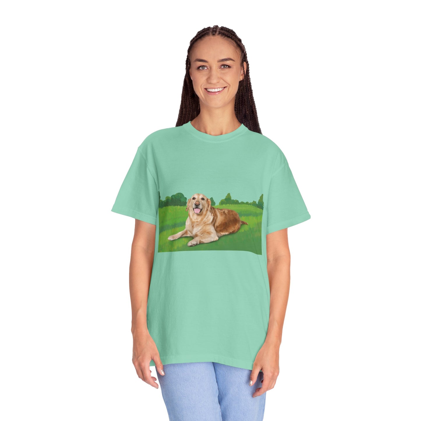 Golden Retriever Graphic T-Shirt — "Born to Lead" Dog Lover Tee