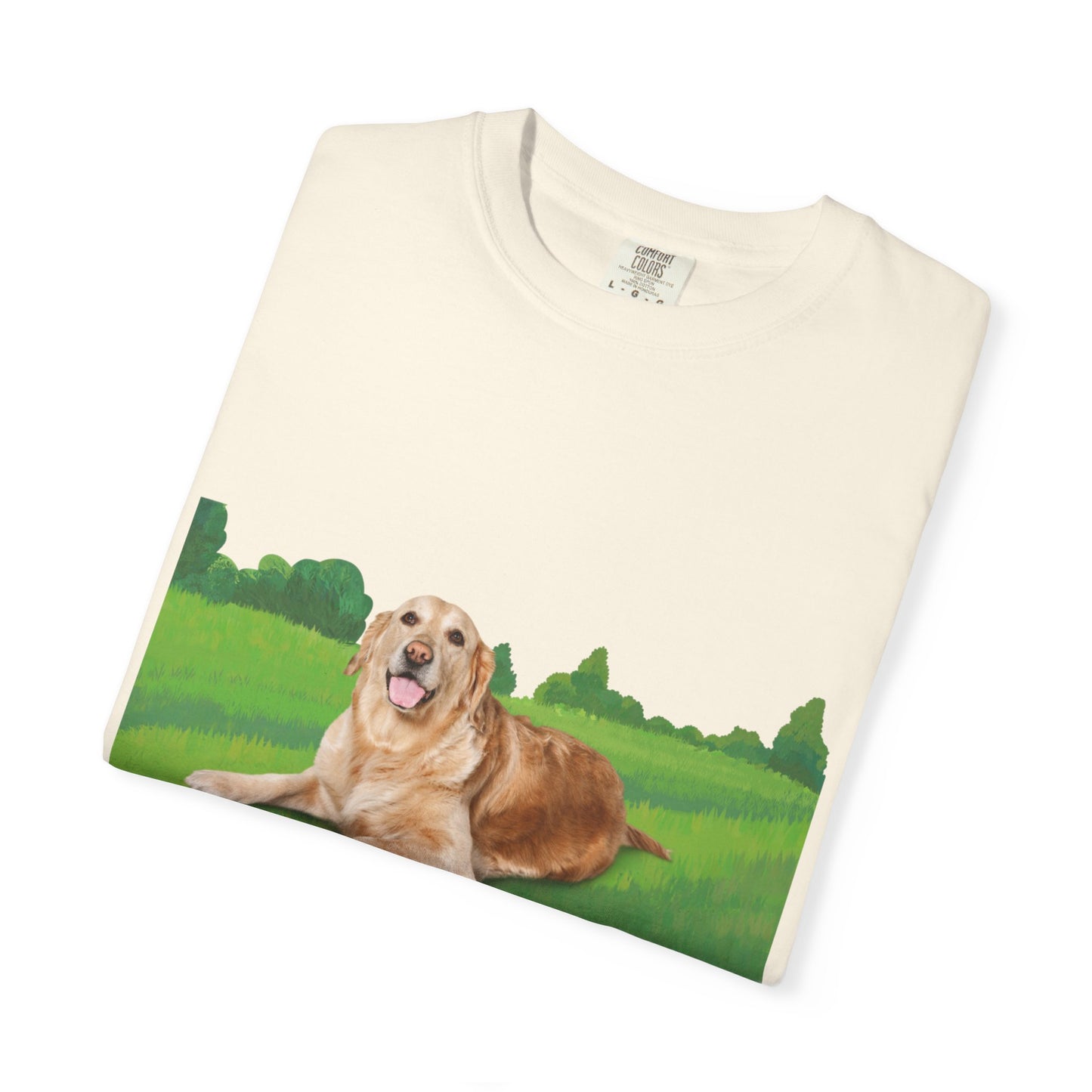 Golden Retriever Graphic T-Shirt — "Born to Lead" Dog Lover Tee