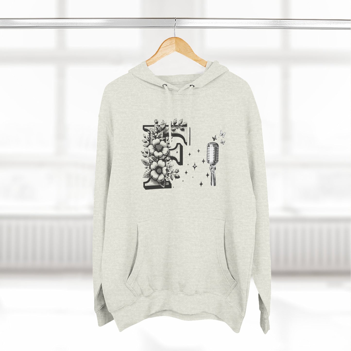 Minimalist Line Art Hoodie — "Art Lives in Simplicity" Fleece Pullover