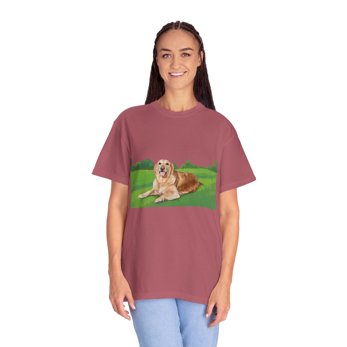 Golden Retriever Graphic T-Shirt — "Born to Lead" Dog Lover Tee