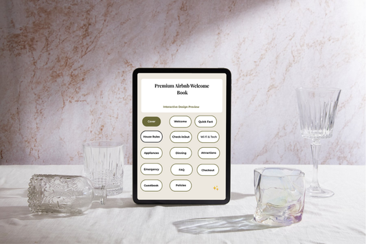 Airbnb Host Welcome Book Template - Editable Canva